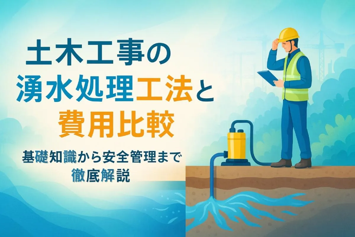 土木工事の湧水処理工法と費用比較｜基礎知識から安全管理まで徹底解説