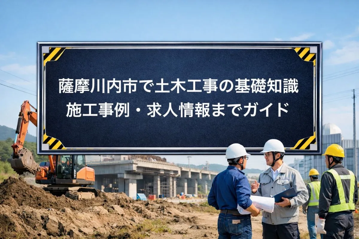 薩摩川内市で土木工事の基礎知識｜施工事例・求人情報までガイド