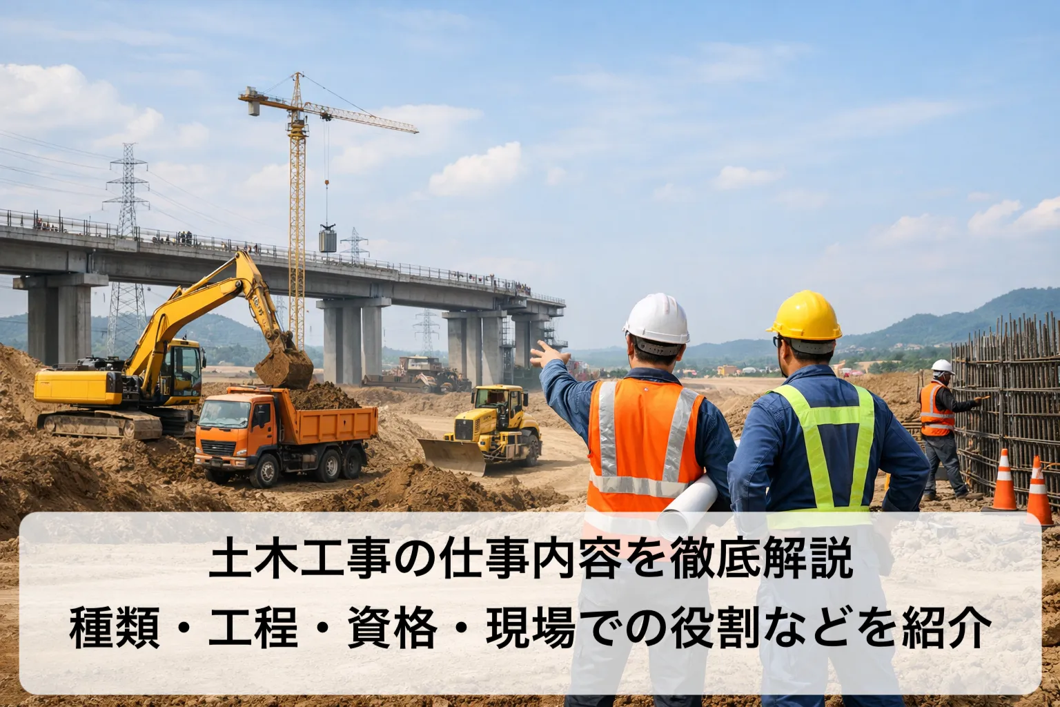 土木工事の仕事内容を徹底解説｜種類・工程・資格・現場での役割などを紹介